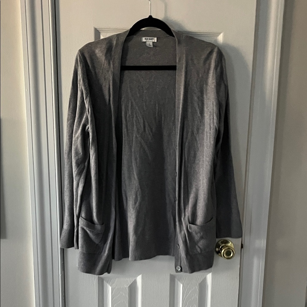 Old Navy Charcoal Cardigan Sweater